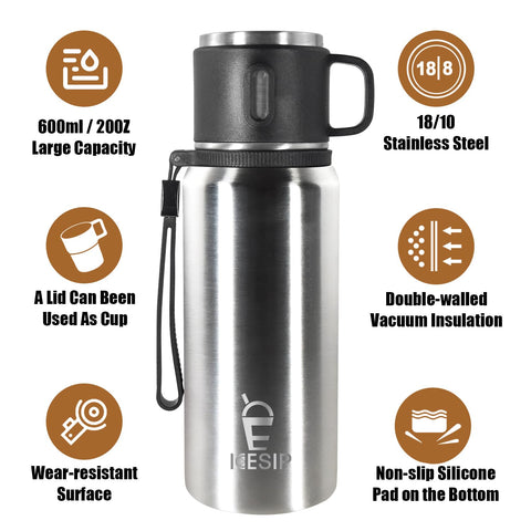 Icesip vacuum double-wall insulation keeps temperature steady and hands safe