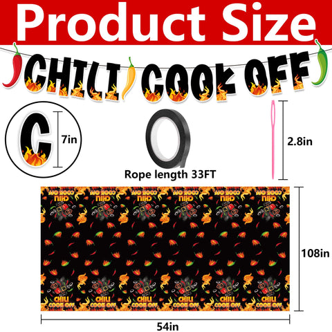 Iceyyyy chili cook-off banner 33ft adds festive signage for contests and celebrations.