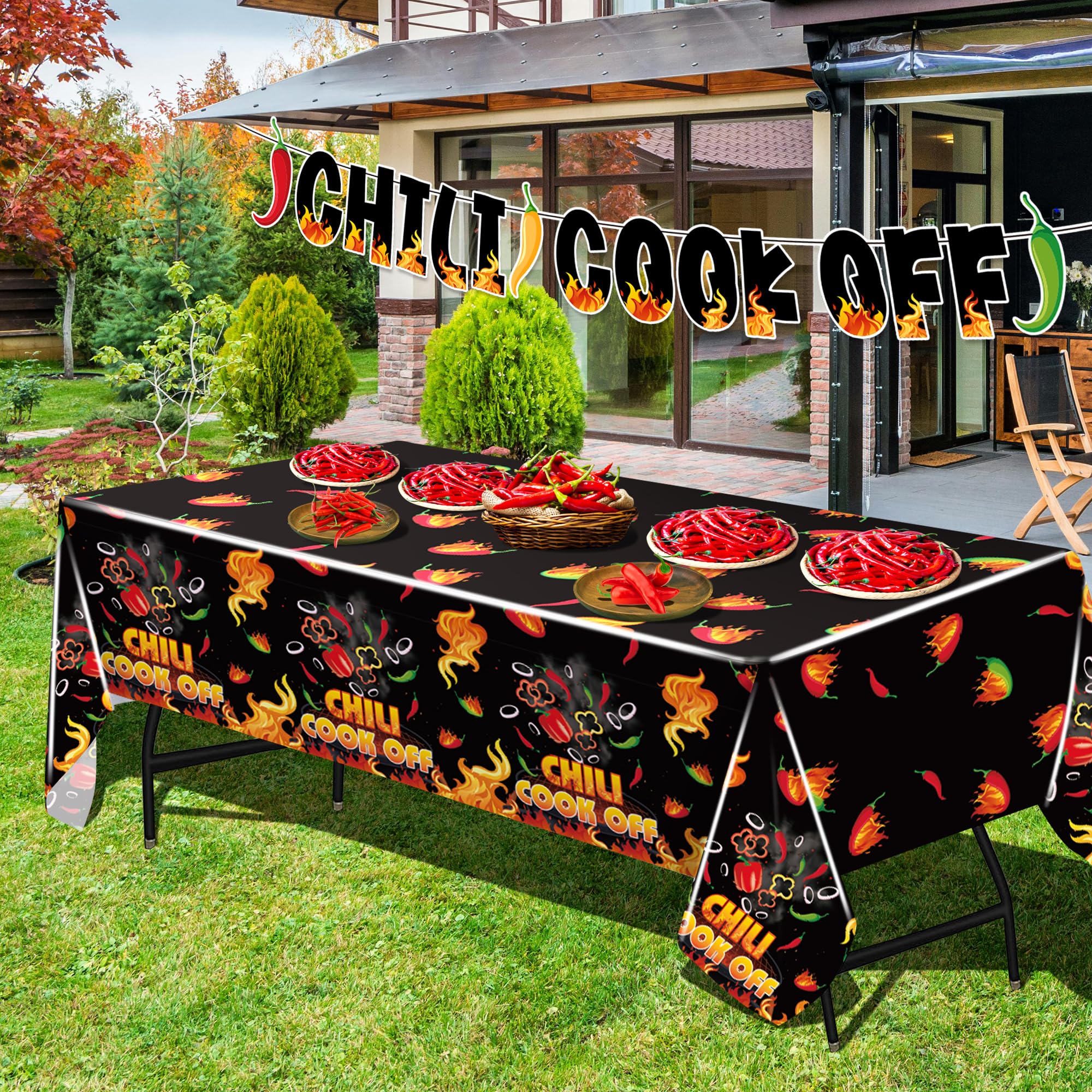 Iceyyyy chili pepper decorations set adds a vivid chili theme to tables.