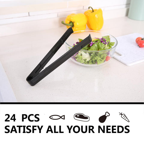 ICHROSAYA 24-piece disposable utensils set in black for events.