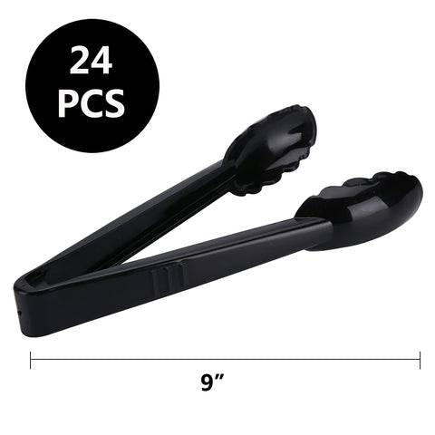 ICHROSAYA 9-inch tongs with smooth grip for easy serving.