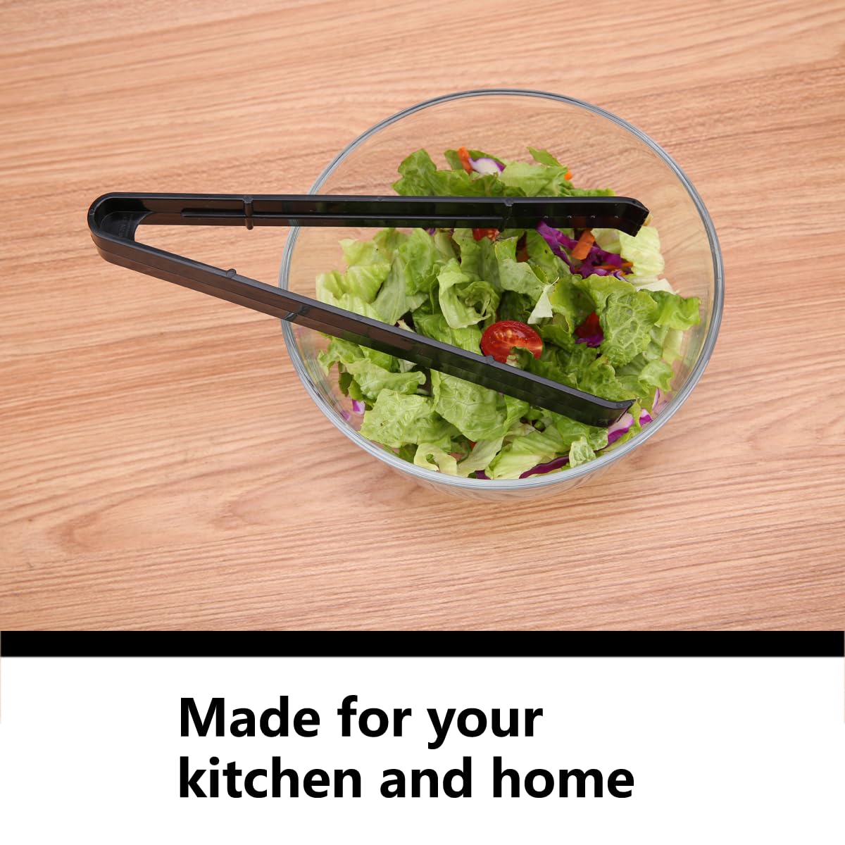 ICHROSAYA smooth-handle serving tongs provide comfortable grip.