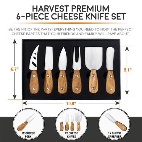 ICOSA Living Harvest cheese fork complements knives for effortless serving and clean cuts.