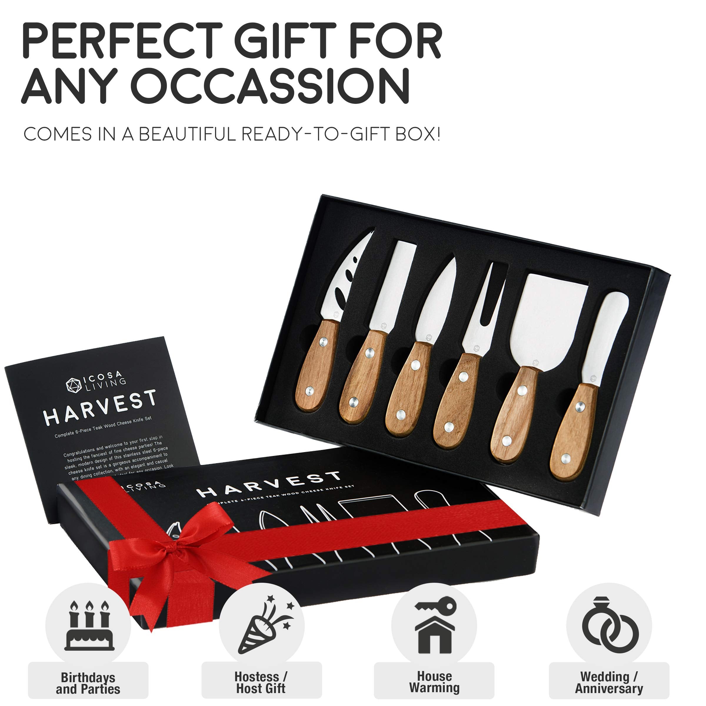 ICOSA Living Harvest cheese spreader ideal for smoothing soft cheeses onto crackers.