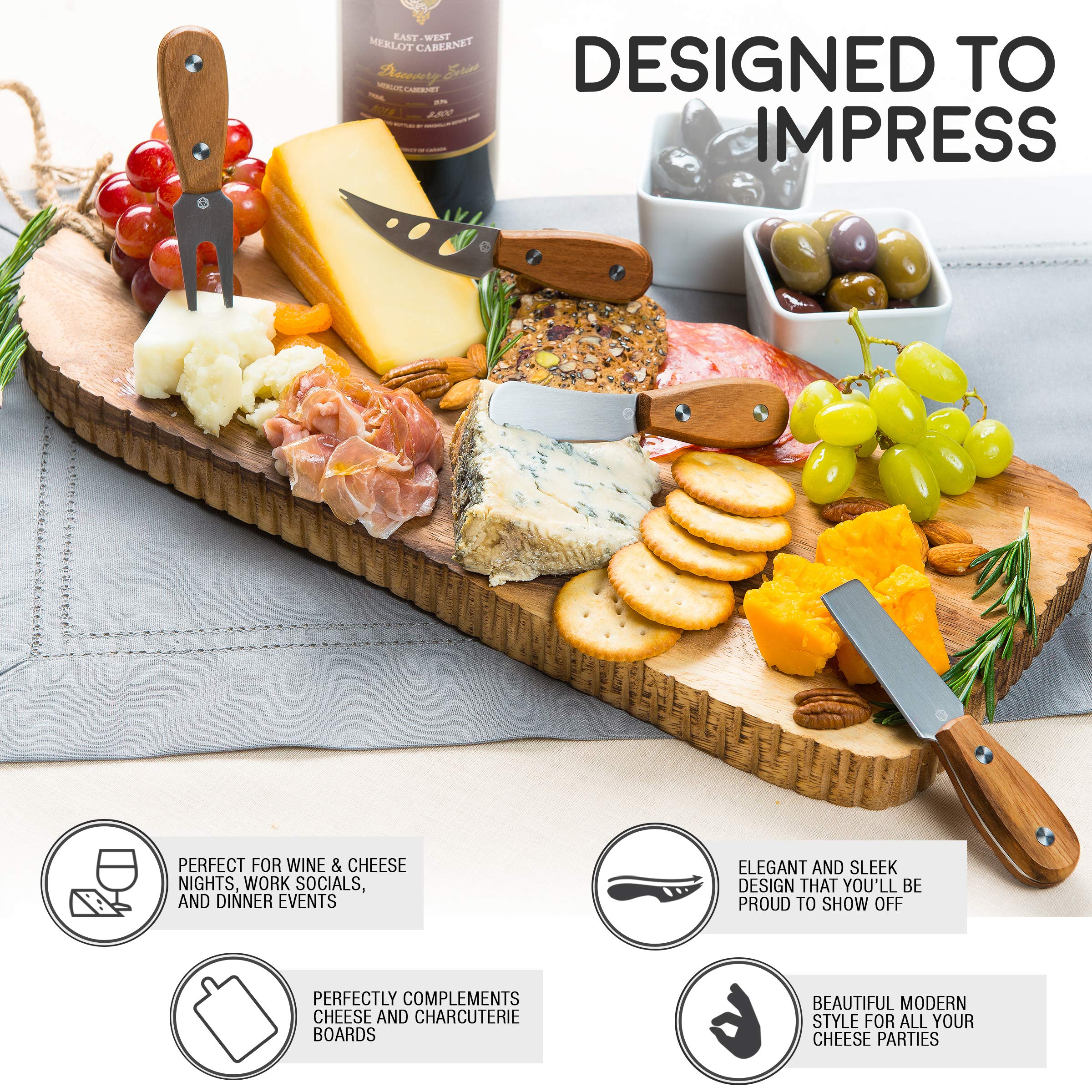 ICOSA Living Harvest knives with teak handle deliver ergonomic grip and rustic charm.