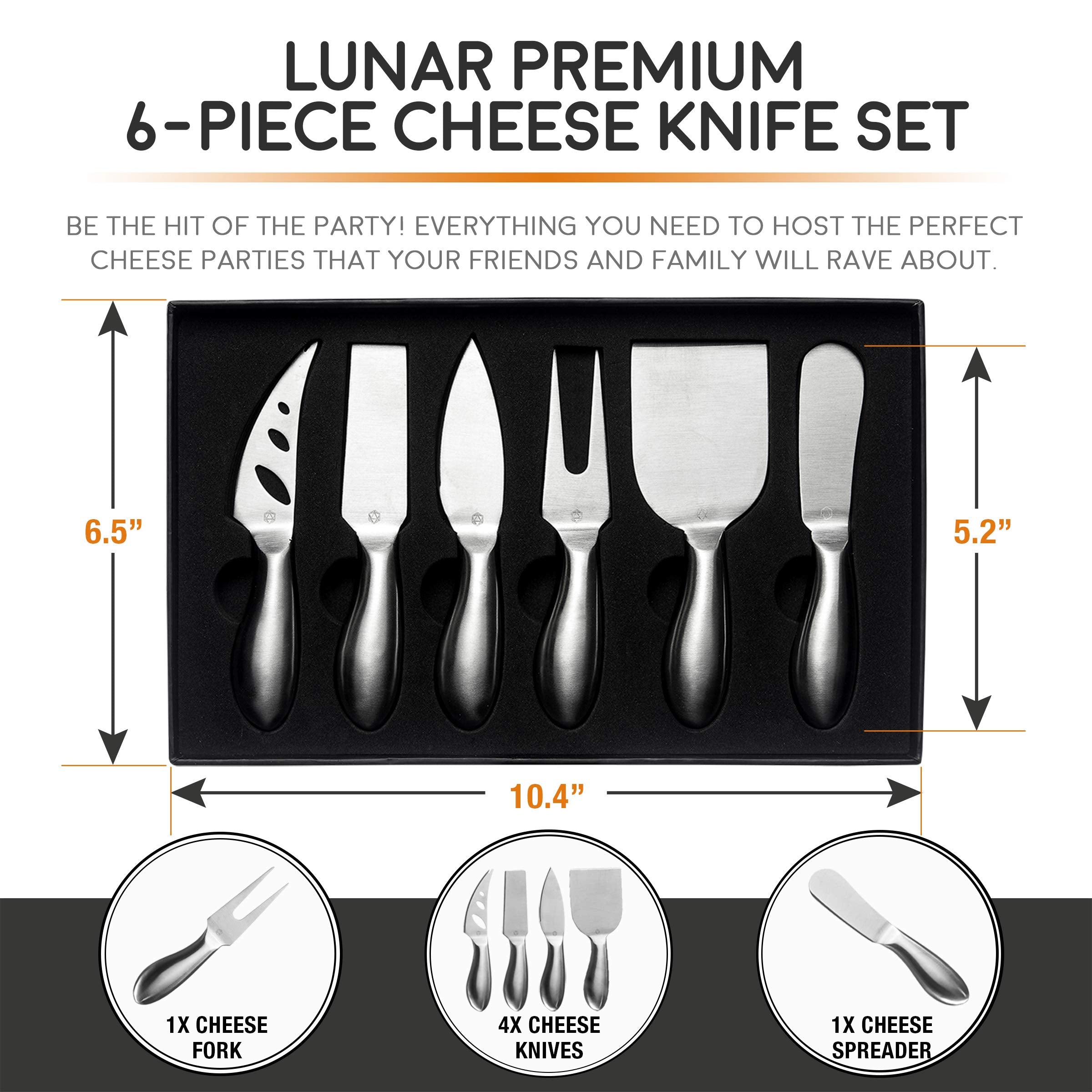 ICOSA Living Lunar cheese knife blades designed for precise slicing