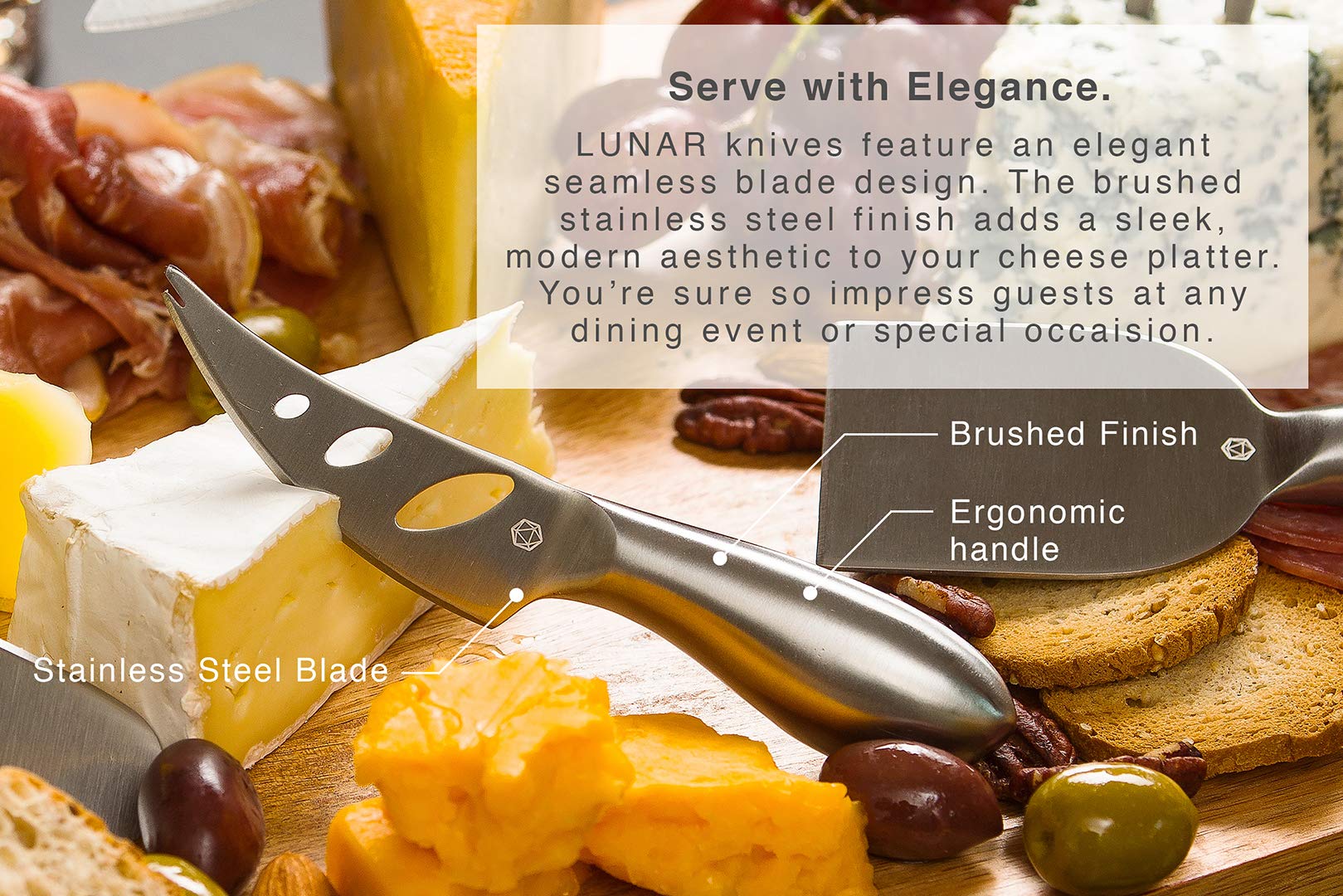 ICOSA Living Lunar recipes card featuring 15 festive cheese recipes