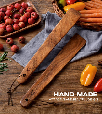 ICSTI teak spatula great for serving salads and omelets.