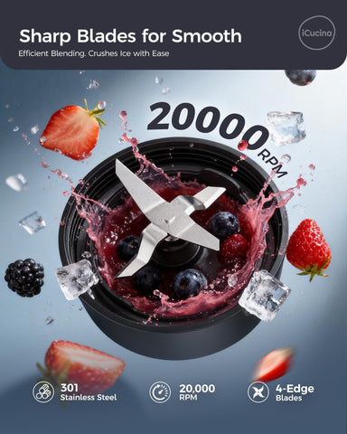 ICUCINA 28oz jar capacity for larger servings