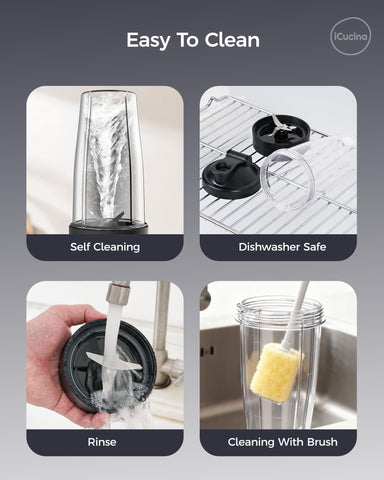 ICUCINA compact blender for easy storage and travel