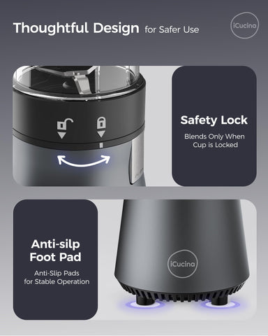 ICUCINA stainless steel blades for consistent blends