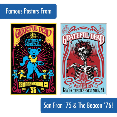 ICUP Grateful Dead tour pint glass Barton label; adds collectible art to your home bar.