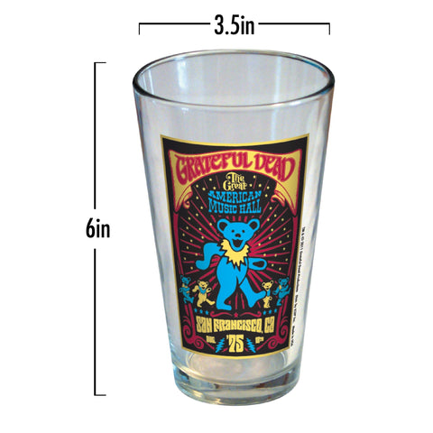 ICUP Grateful Dead tour pint glass pack shot; displays all four album images.