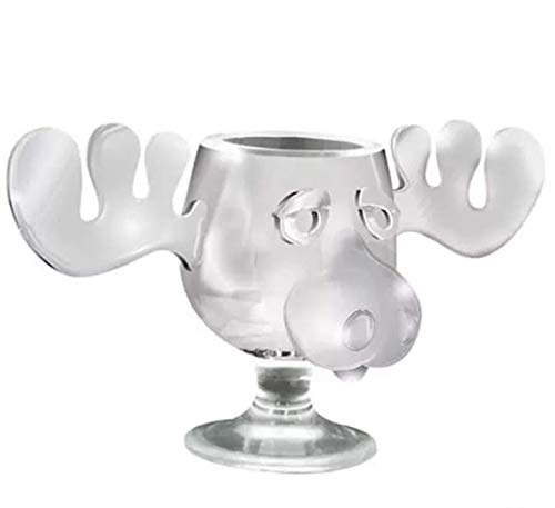 ICUP moose-head cups ready for holiday parties, durable acrylic and festive white elephant appeal.
