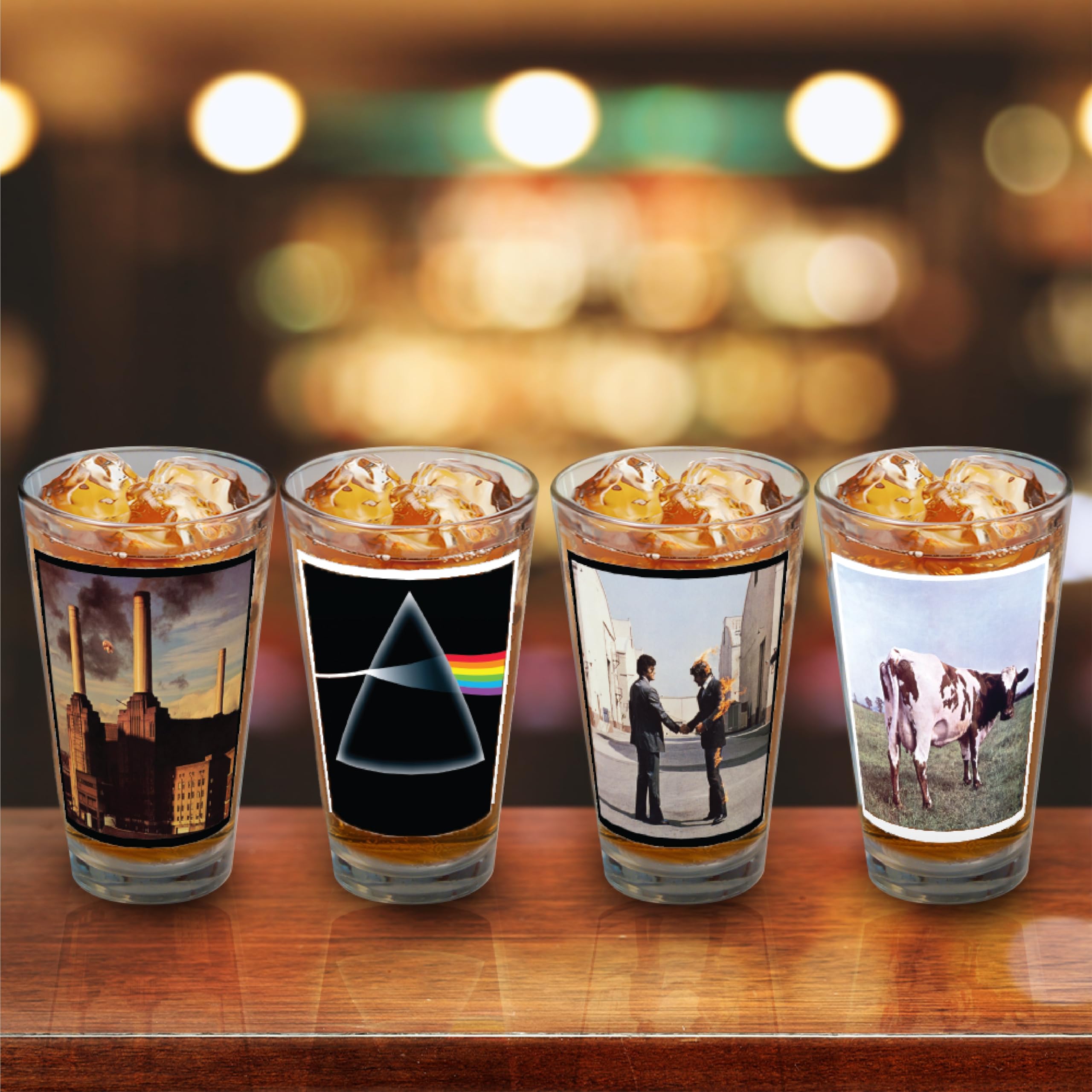 ICUP Pink Floyd album art on glass, a stylish daily companion for beverages.