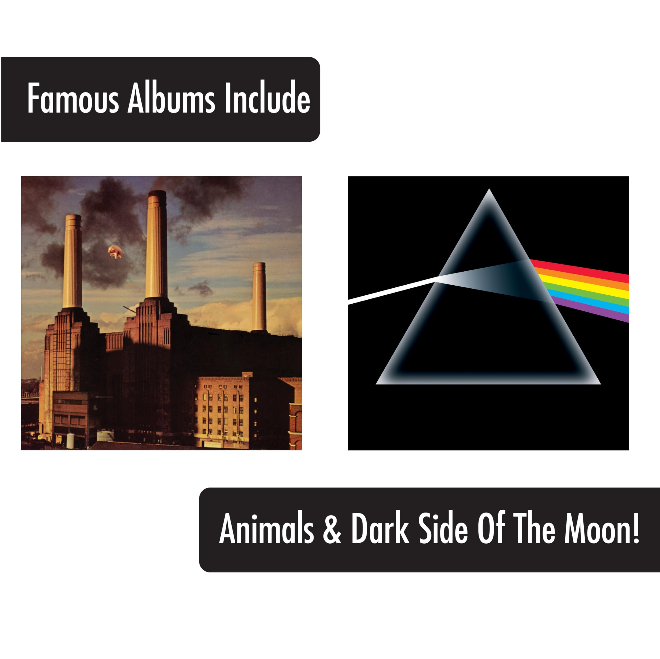 ICUP Pink Floyd Animals pint glass highlights iconic imagery, great for entertaining guests.