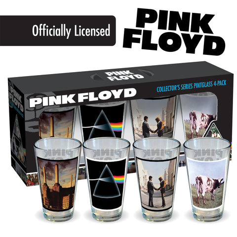 ICUP Pink Floyd glass set on a shelf, ready for gifting to fans.