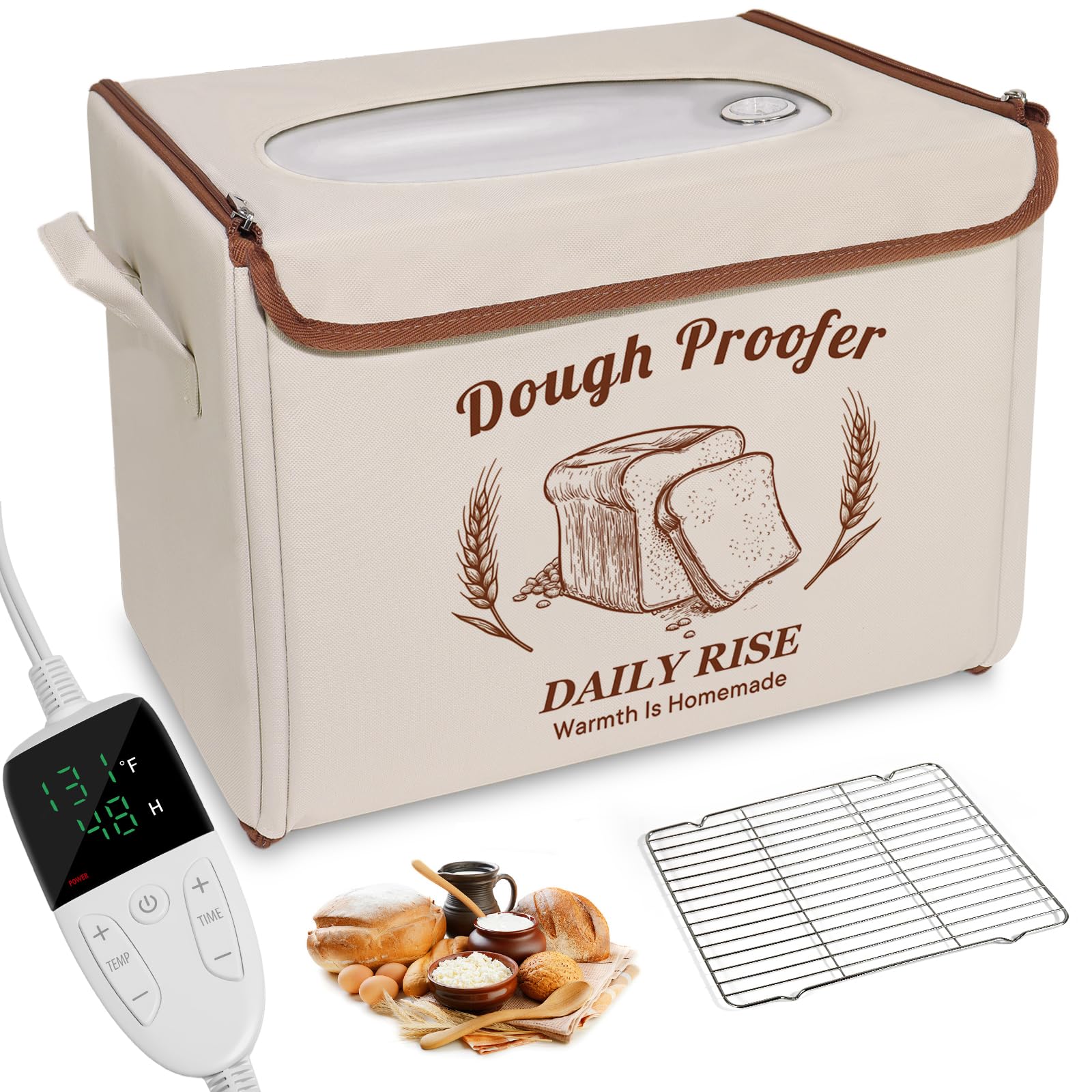 IDACYRIA folding bread proofer with a clear view window for easy dough monitoring.