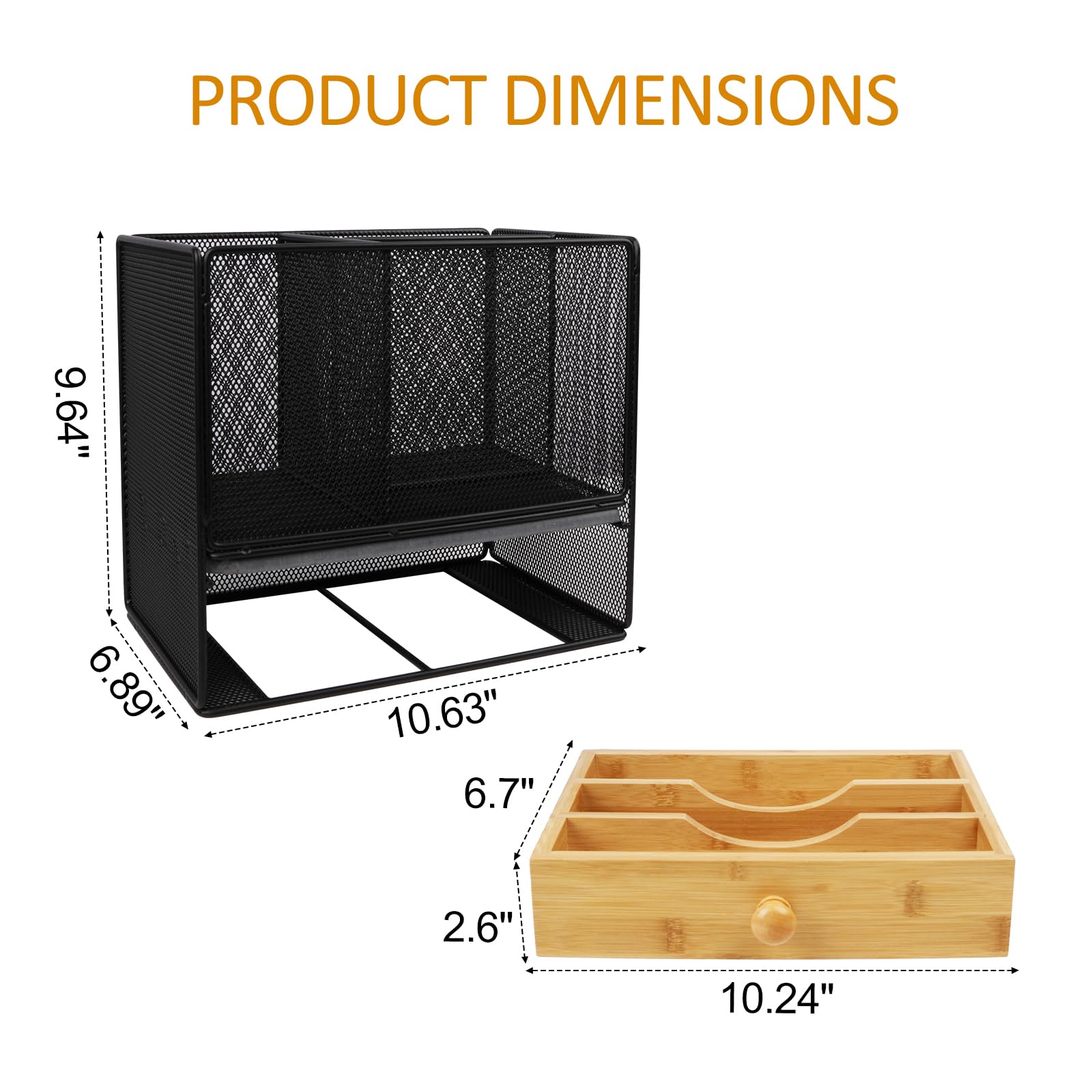 Idcymoul three-section drawer offers versatile storage options.