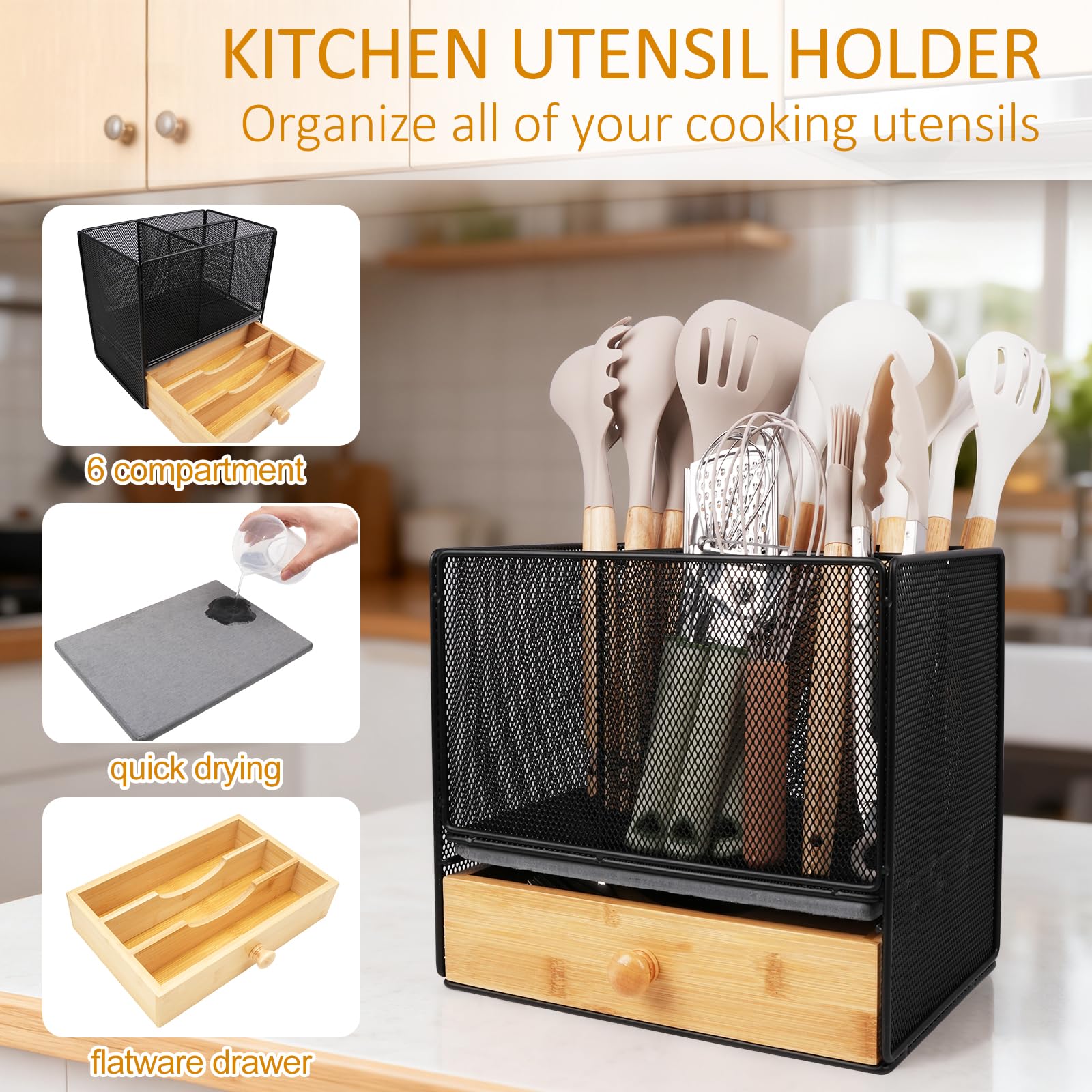 Idcymoul sturdy iron-wire frame provides stable counter support.