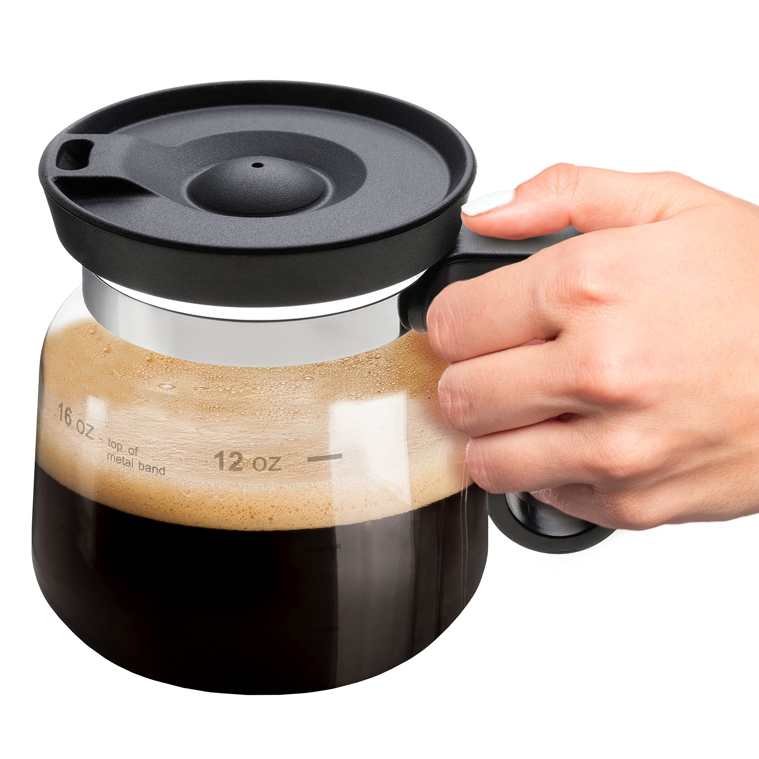 Ideas In Life coffee pot mug front view with 16 oz capacity for generous coffee