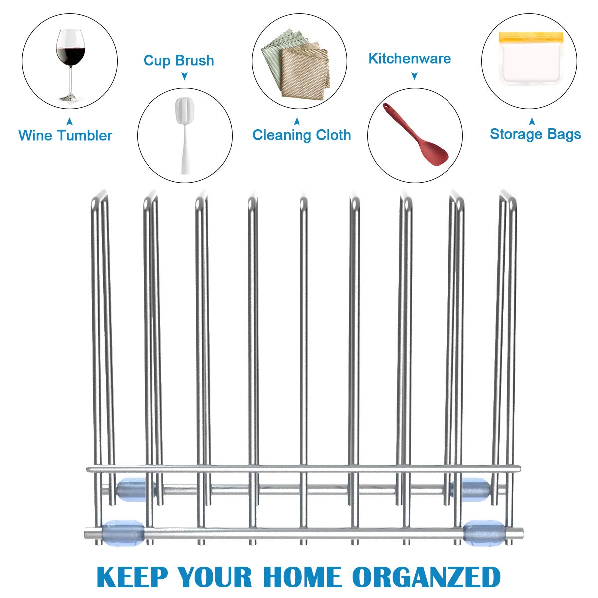 IDEATECH eight-rung drying rack designed for multiple bags