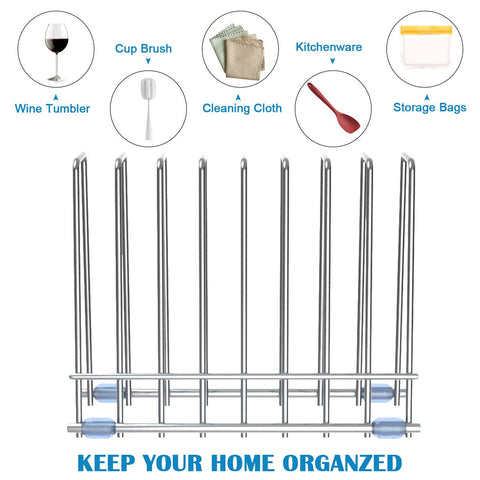 IDEATECH eight-rung drying rack designed for multiple bags