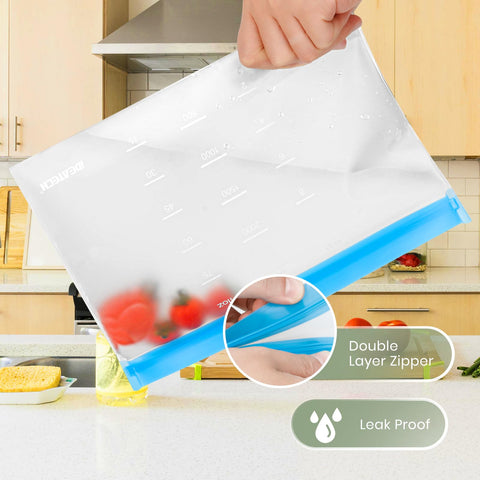 IDEATECH freezer-safe bag protects from freezer burn down to -30°C.