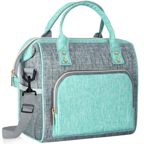 IDEATECH large lunch bag teal front view for everyday meals on the go