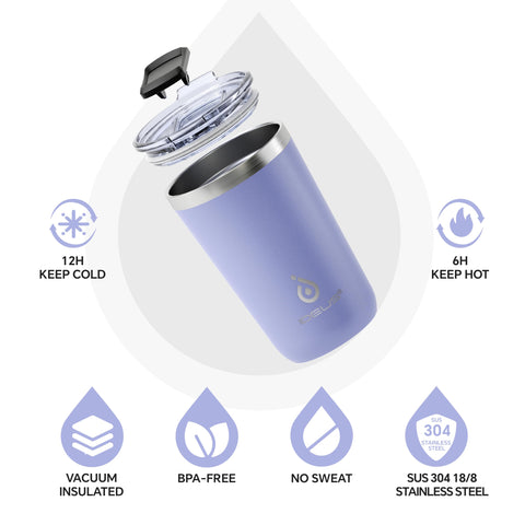 Ideus 20oz tumbler with splash-proof lid for mess-free travel