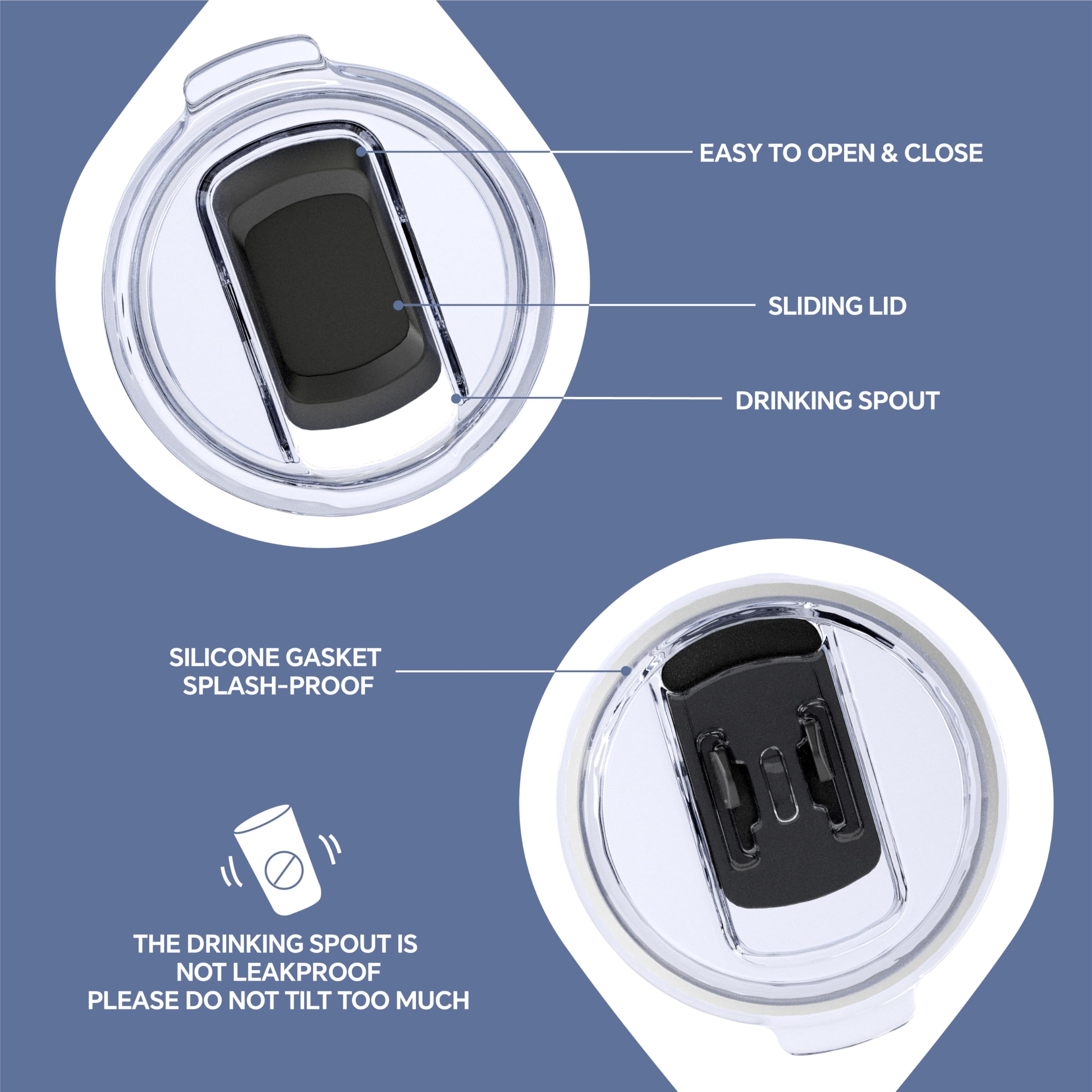 Wide mouth design for easy filling and cleaning