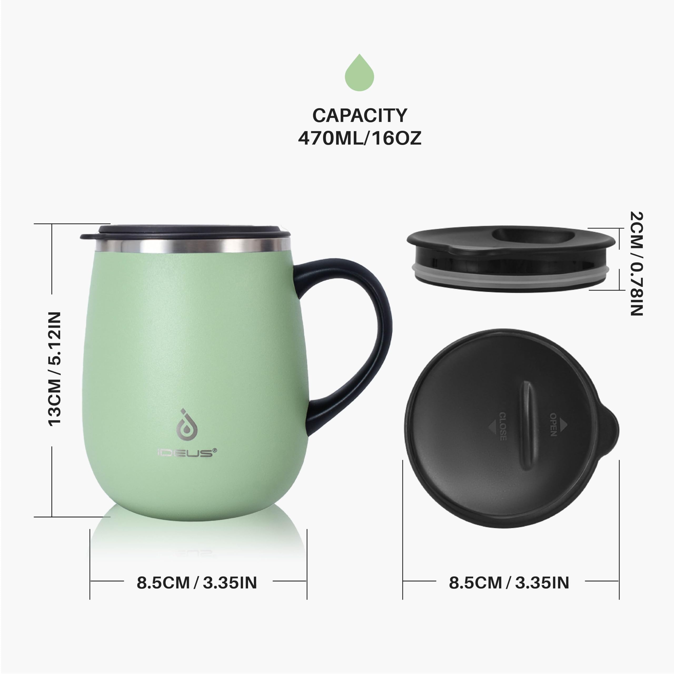 Dishwasher-safe Ideus mug with durable finish for busy days