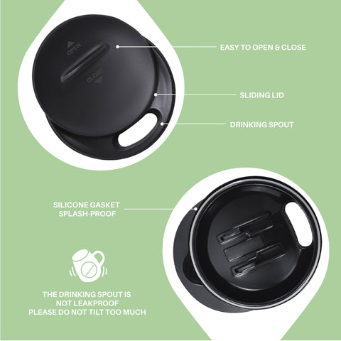 Press-in silicone lid of Ideus mug, BPA-free for safe use