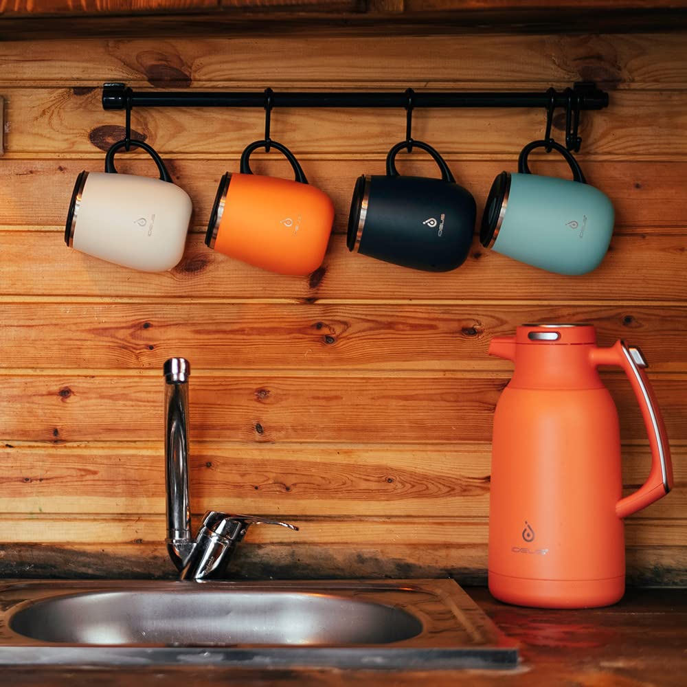 Ideus travel-ready mug fits office, home, and outdoor routines.