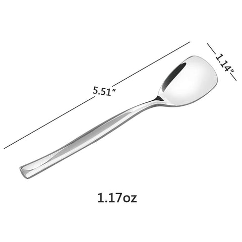 Idomy stainless steel spoons shine, suggesting durable everyday use