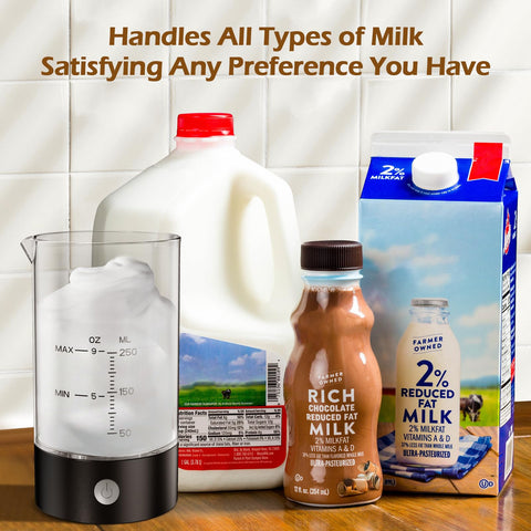 IDOSF milk frother ideal for cold-milk drinks without heating.