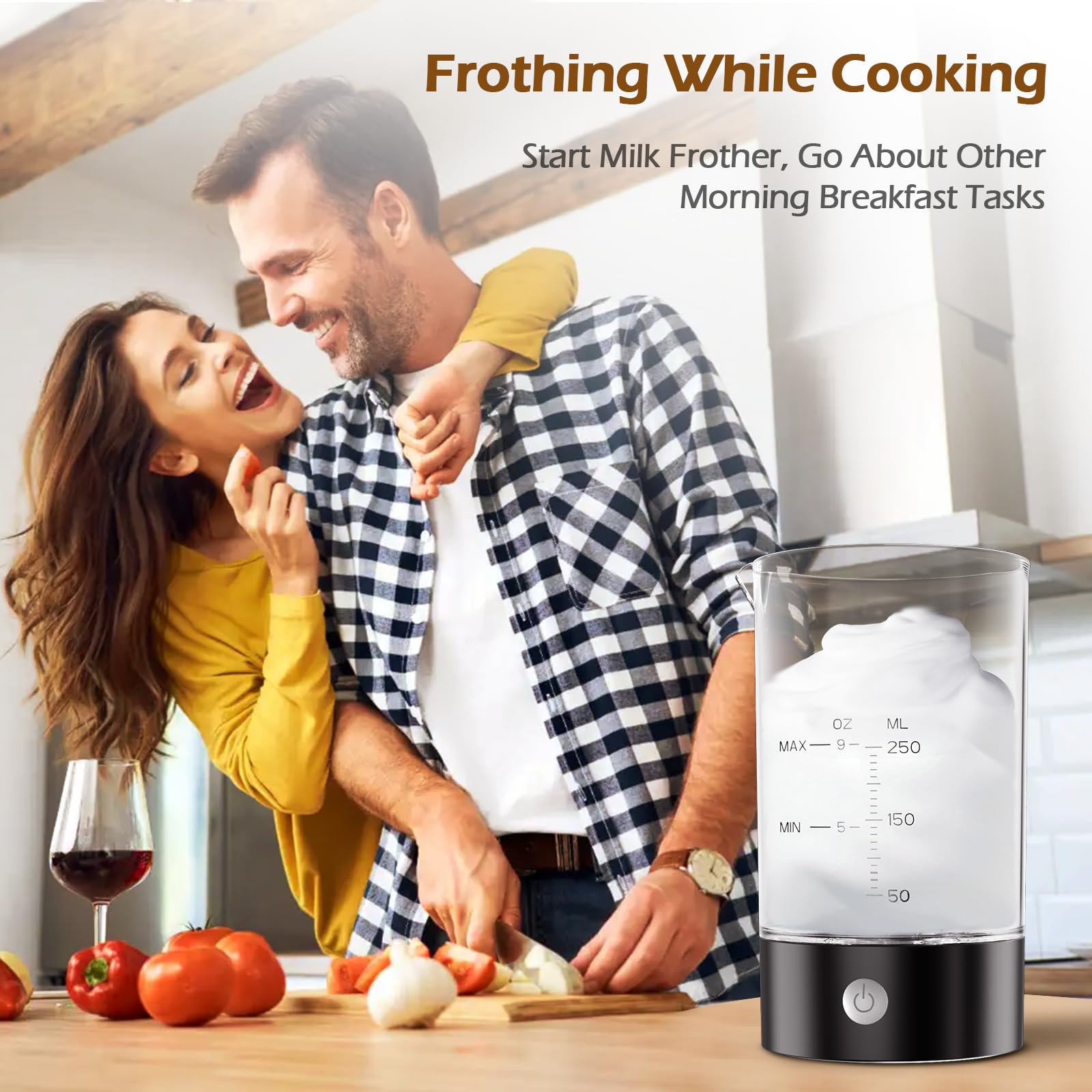 IDOSF milk frother easy cleaning with a quick rinse after use.