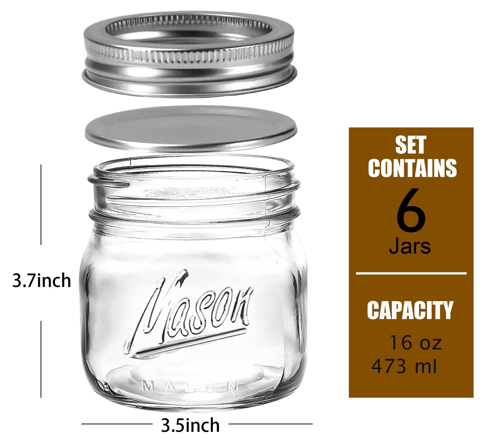 Ieavier airtight lids and bands keep contents fresh and leak-free.