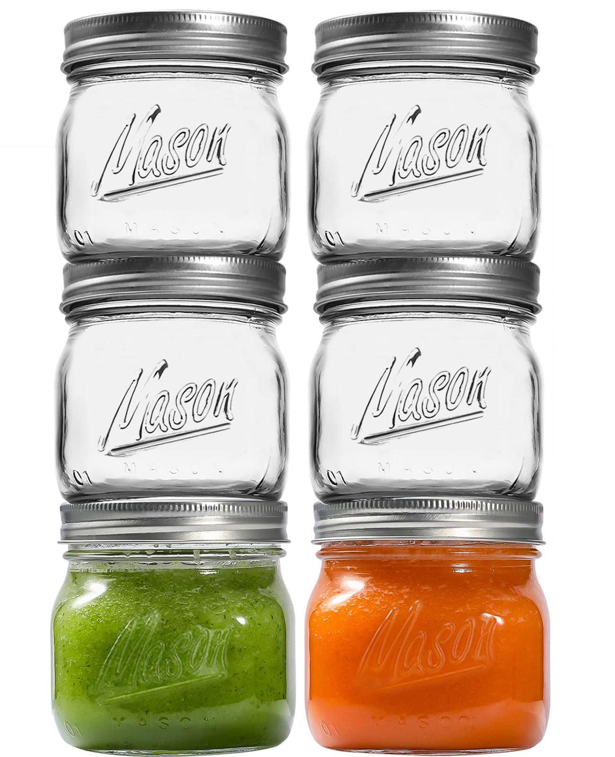 Ieavier wide-mouth 16oz jar with lids for easy pouring and storage.