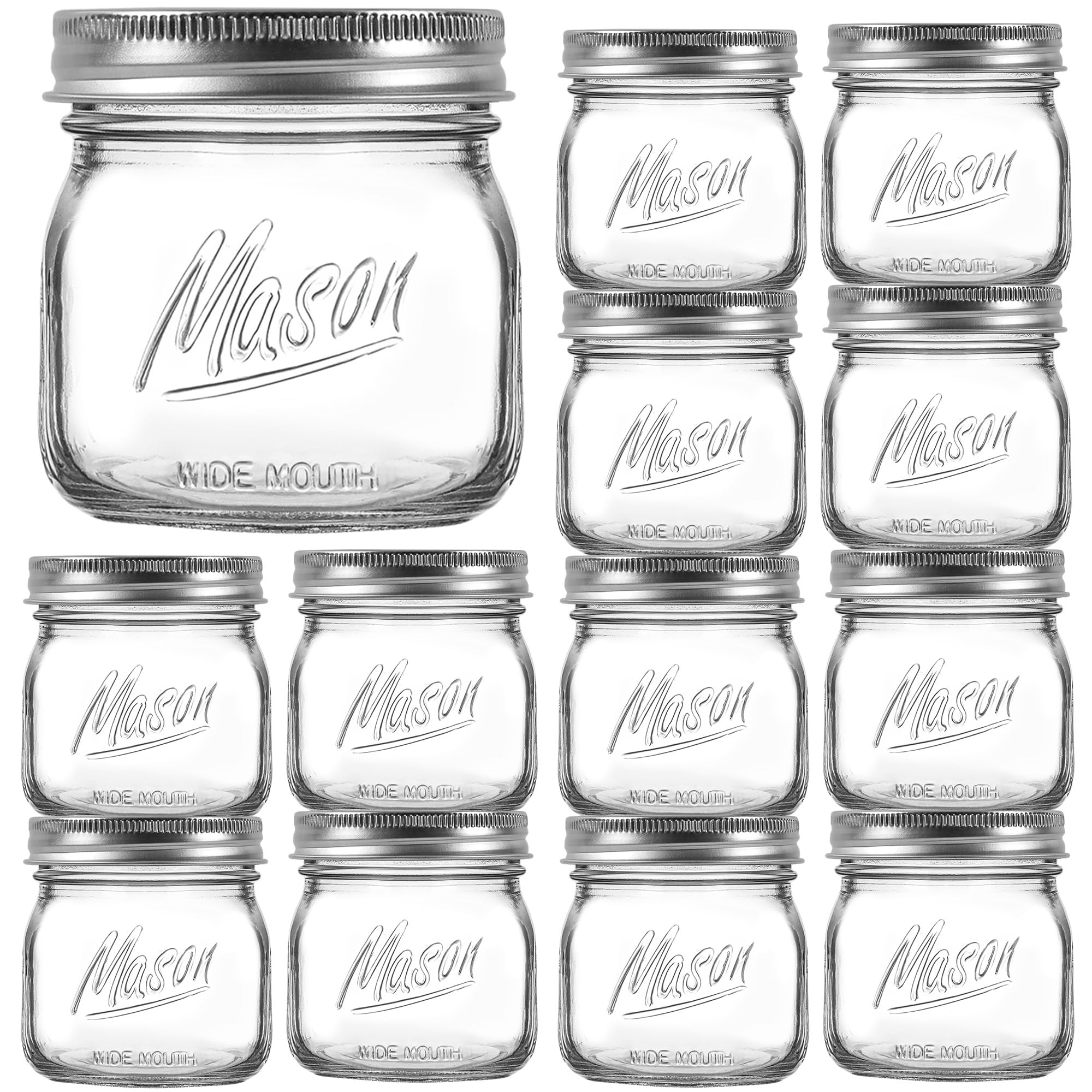 Ieavier wide-mouth 16oz jar for easy filling and cleaning