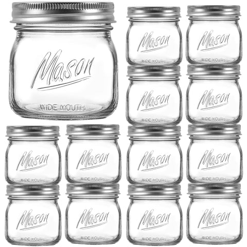Ieavier wide-mouth 16oz jar for easy filling and cleaning