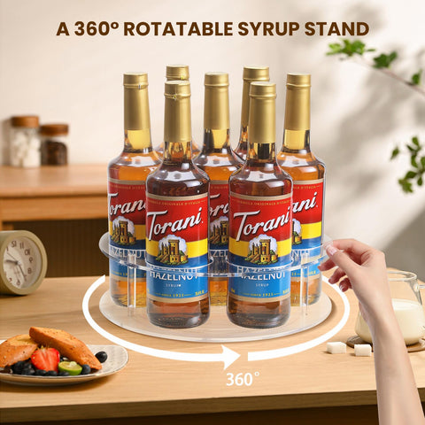 IEEK 360-degree rotation turns smoothly for quick syrup access