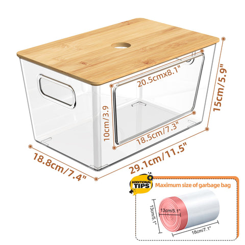 iEGrow transparent front view enables quick bag visibility.