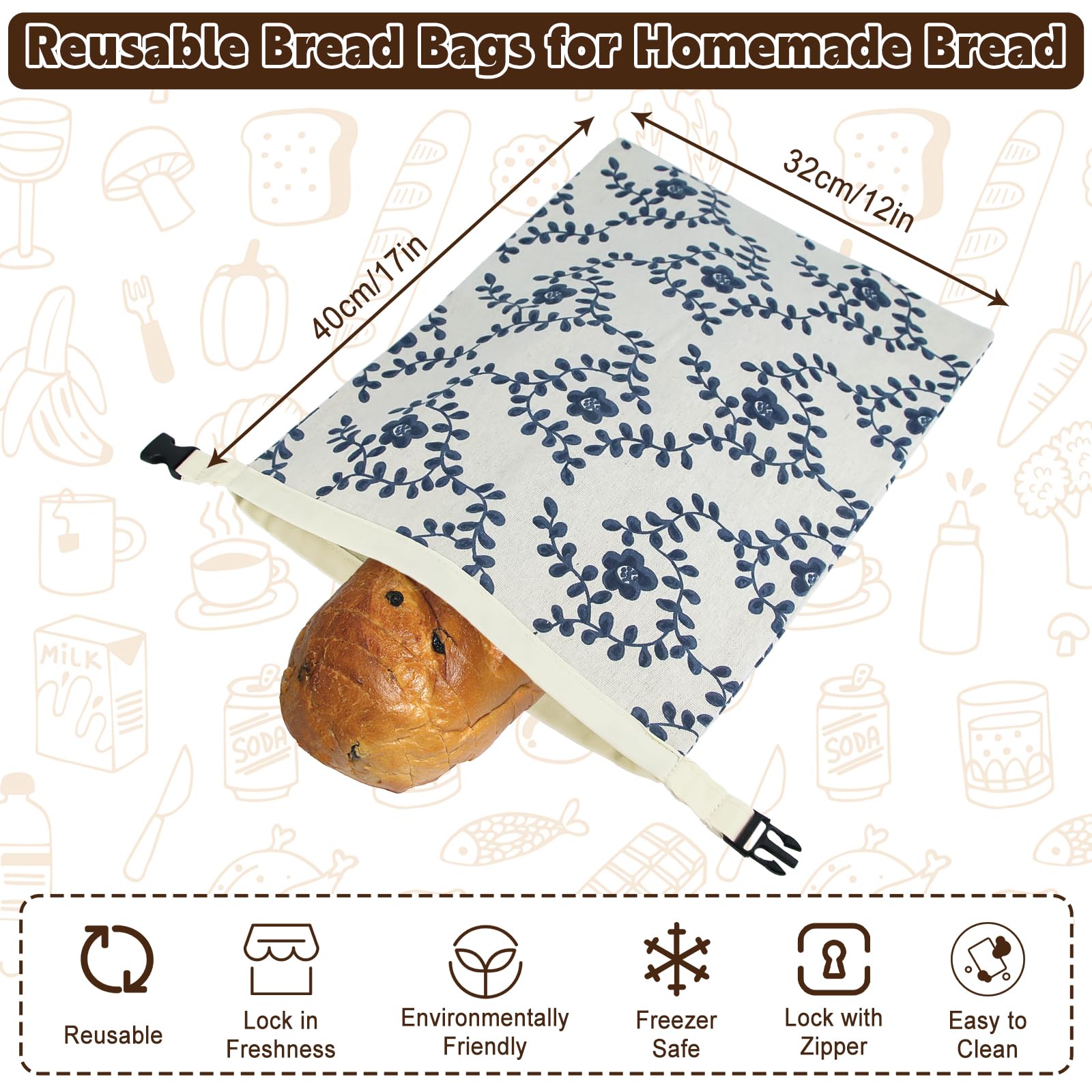 IELECMG sourdough bags with beeswax lining preserve breathability.