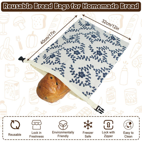 IELECMG sourdough bags with beeswax lining preserve breathability.