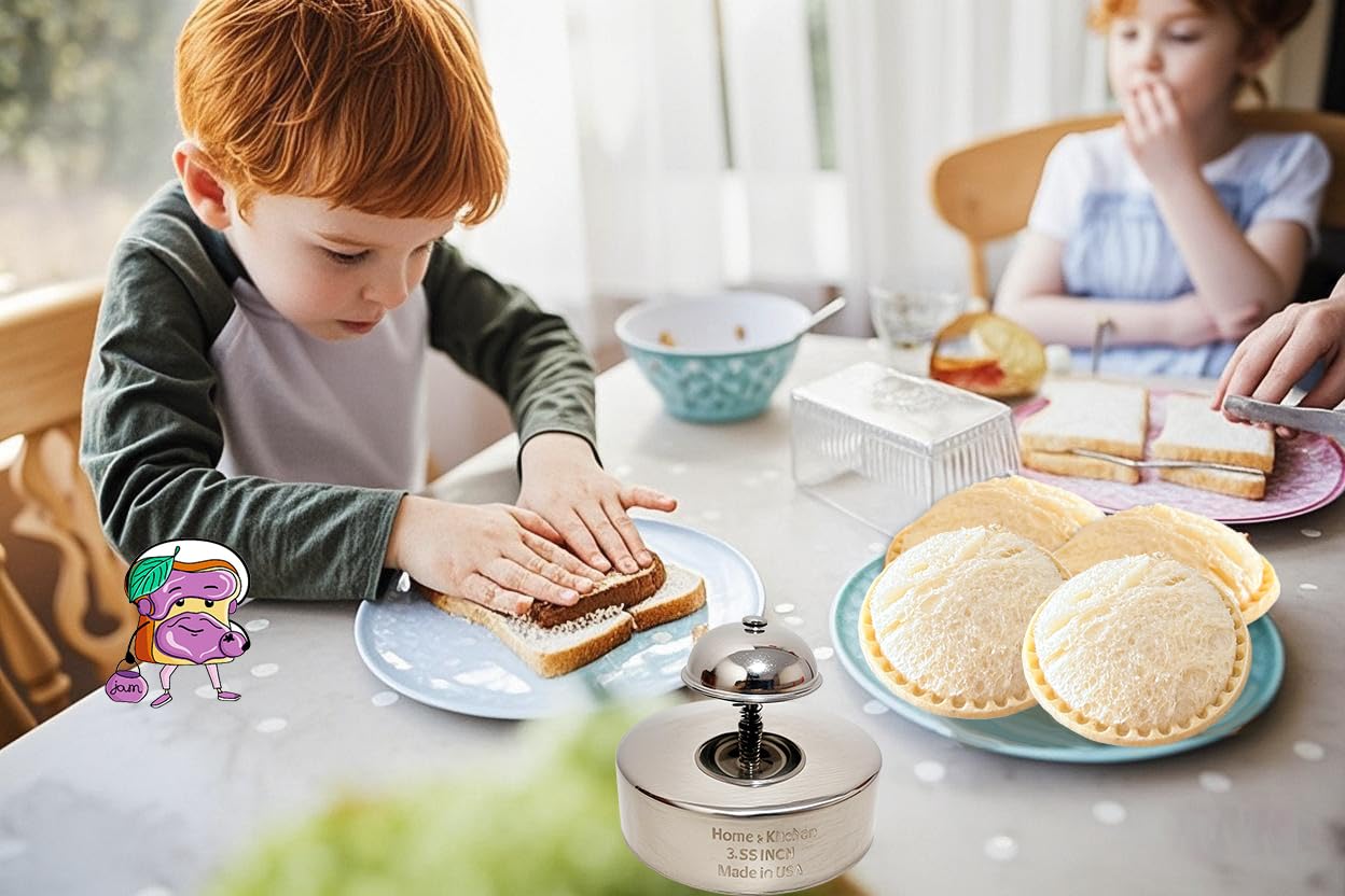 IELEK crustless sandwich maker in action for bento boxes and creative lunches.