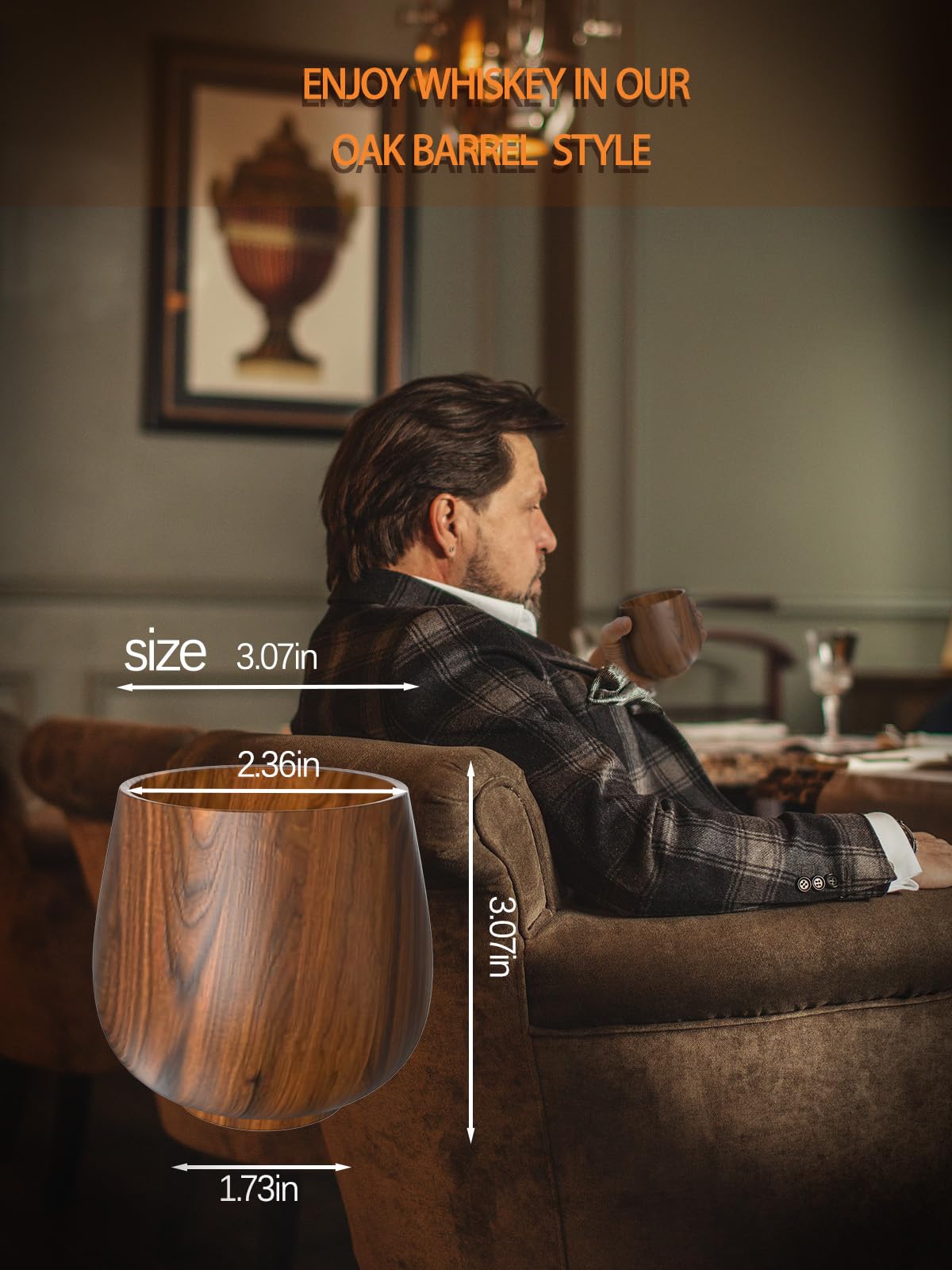 IENGEBH complete package: two glasses, two whiskey stones, and clip for an elevated pour.