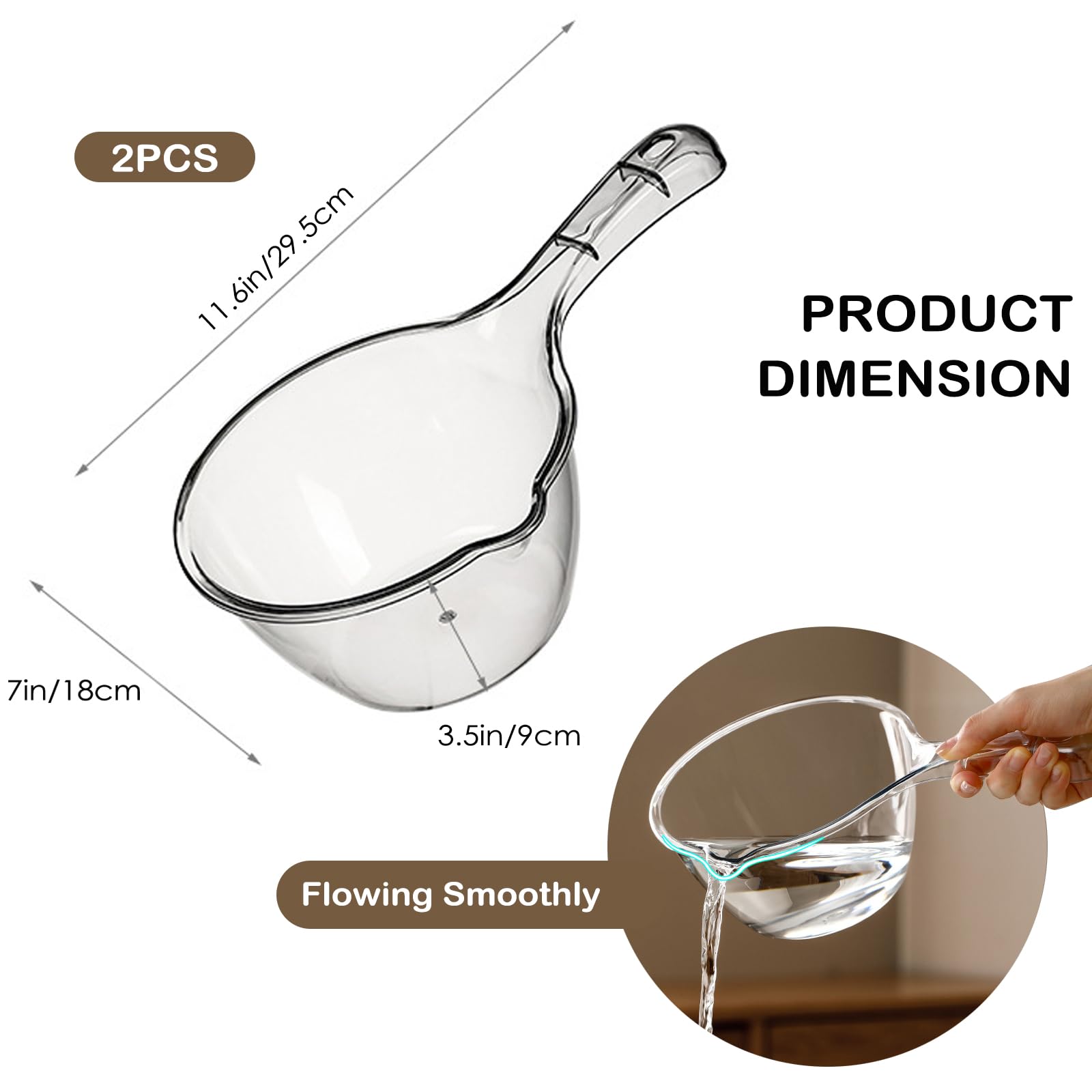 Iensen water ladle violet 1.5l capacity for versatile household use.