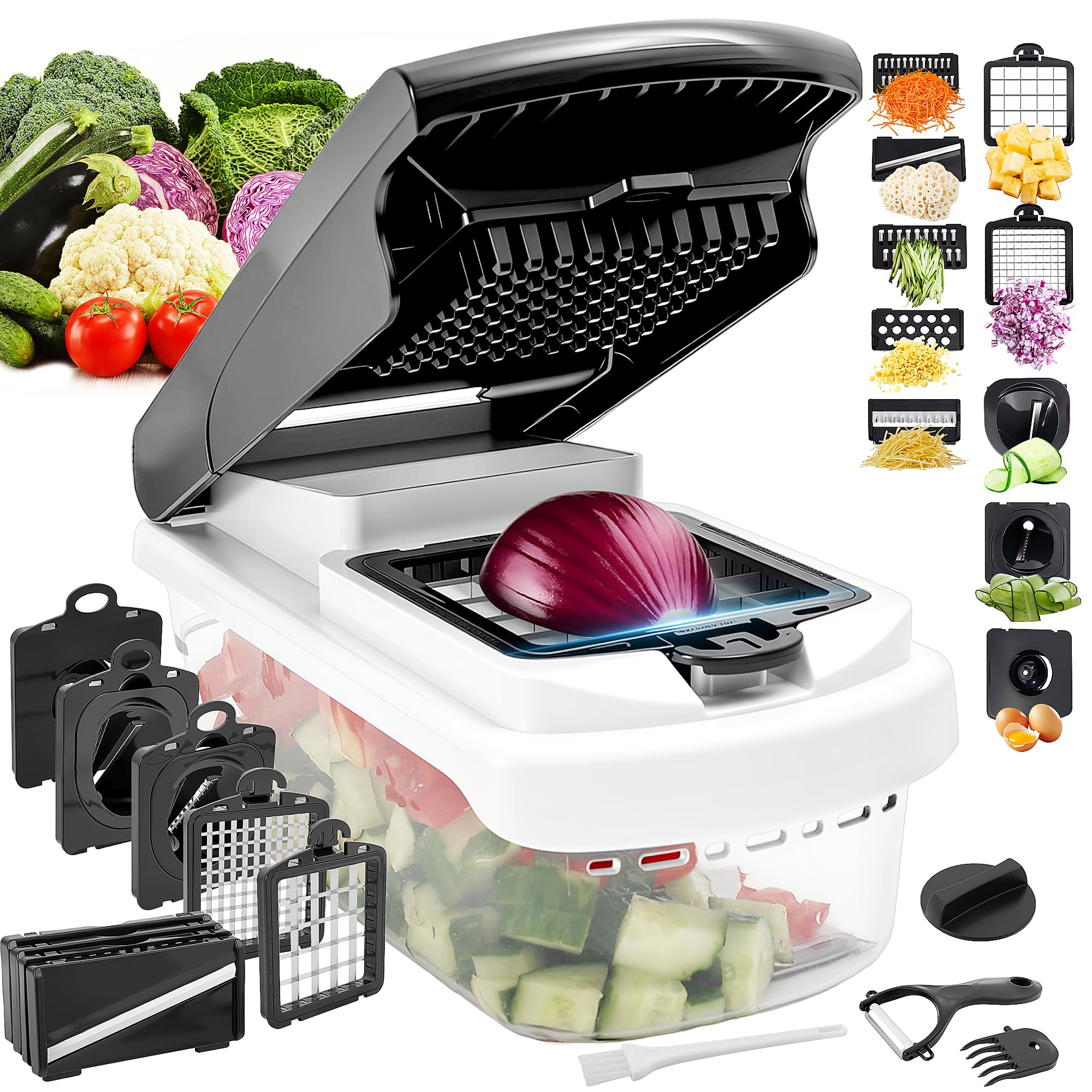 iETH 18-in-1 vegetable chopper top view for fast meal prep