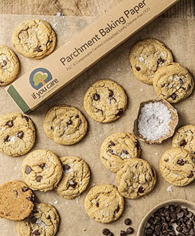 If You Care 13-inch pan lined with parchment for easier cleanup and even baking.